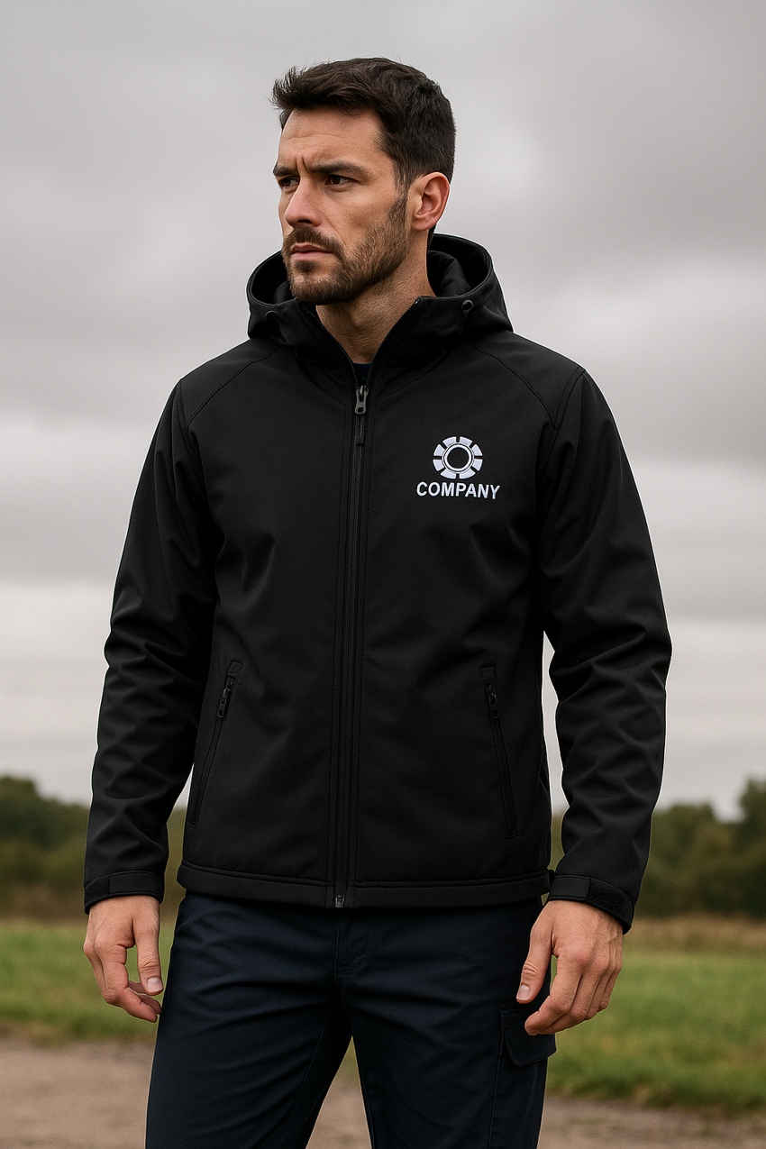 Kényelmes softshell kabát hímzéssel 